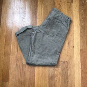 Corduroy cropped khakis